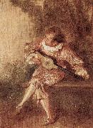 Jean-Antoine Watteau Die Serenate oil